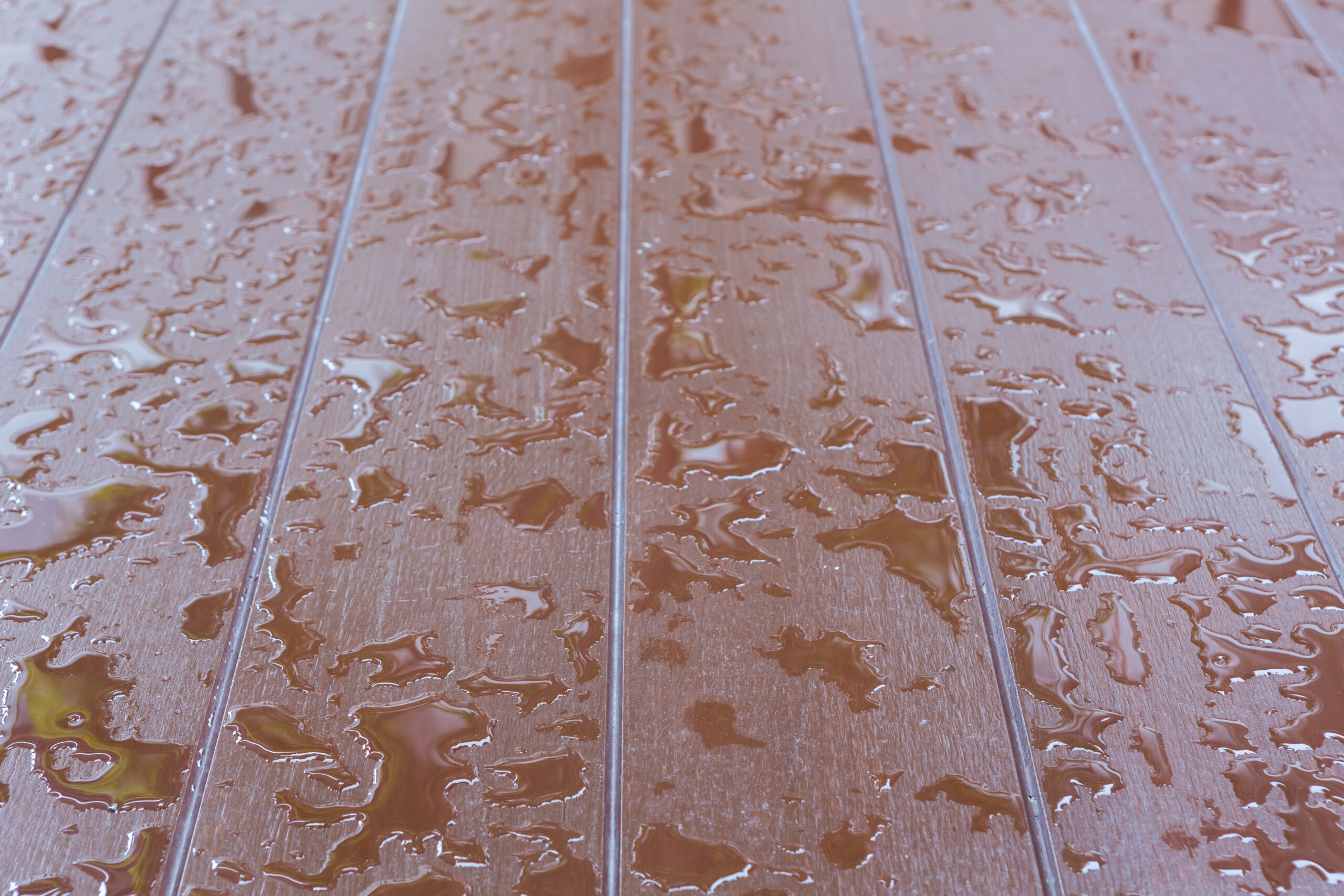 Water drop on a wood